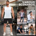 thumbnail image 7 of MISS COCOLI 2 Pack Men's Compression Shirt Slimming Body Shaper Vest Crewneck Workout Shirts Tummy Control Undershirts Tank Top Sports, 7 of 7