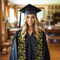 thumbnail image 6 of Fotbe Bees and Sunflowers Printed Class of 2024 Graduation Stole, 6 of 7