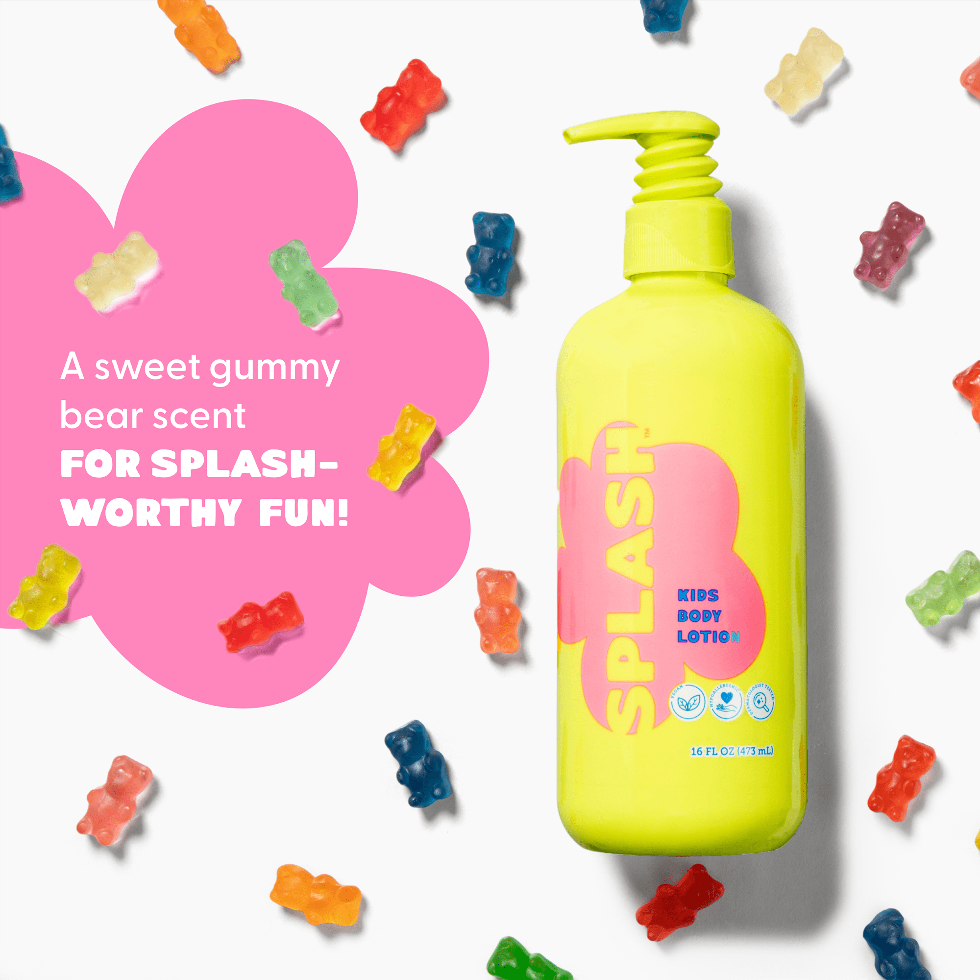 Splash Kids Moisturizing Body Lotion, Gummy Bear Scent, 16 fl oz