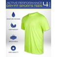 thumbnail image 7 of iXtreme Men's Athletic T-Shirt - 4 Pack Active Performance Dry-Fit Sports Tee - Short Sleeve Workout Running Shirt (S-3XL), 7 of 7