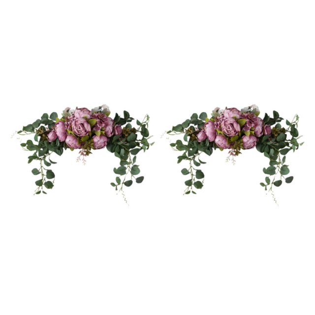 tssuouriy Arch Fake Flower Handmade Flowers Backdrop Leaves Home Decorative with bean paste color 75cm 2Set