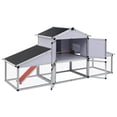 thumbnail image 2 of vidaXL Chicken Coop with Runs and Nest Box Aluminium, 2 of 5