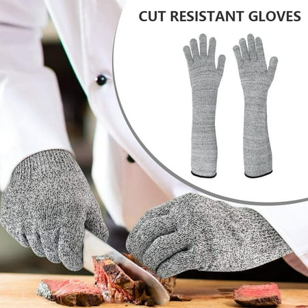 

THREN 1 Pair Slash Resistant Sleeves 19.7 Inch Cut Resistant Knit Sleeves Anti-cutting Safety Gloves Prevent Scrapes Slash Resistant Sleeves