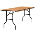 thumbnail image 1 of Bowery Hill 72" Rectangular Wood Folding Banquet Table, 1 of 9