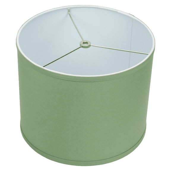 Fenchel Shades | 12" Top Diameter x 12" Bottom Diameter x 9.5 Height, (Washer/Spider Attachment) Drum Lamp Shade - (Linen Celadon)