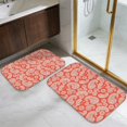 thumbnail image 5 of Paisley and Floral Red Pattern Bath Mat Set Of 2,Non-Slip Rug for Bathroom,Kitchen,Bedroom,Entrance, 30x17 and 23.5x15.7 Inches, 5 of 5