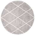 thumbnail image 4 of SAFAVIEH Fontana Catrina Geometric Plush Shag Area Rug, Grey/Cream, 3' x 5', 4 of 10