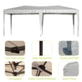 thumbnail image 5 of Al Fresco 10'x20' EZ Pop Up Canopy - Portable Outdoor Party Folding Tent with 6 Removable Sidewalls, Carry Bag, and 6pcs Weight Bag in Beige White, 5 of 9