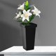 thumbnail image 5 of Cesta de flores para almacenamiento, contenedor decorativo, centro de mesa, suelo, flores Negro, 5 of 8