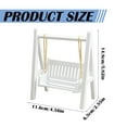 thumbnail image 3 of PPKVUFD Miniature Swing White Dollhouse Miniature Porch Swing Exquisite Thickness, 3 of 9