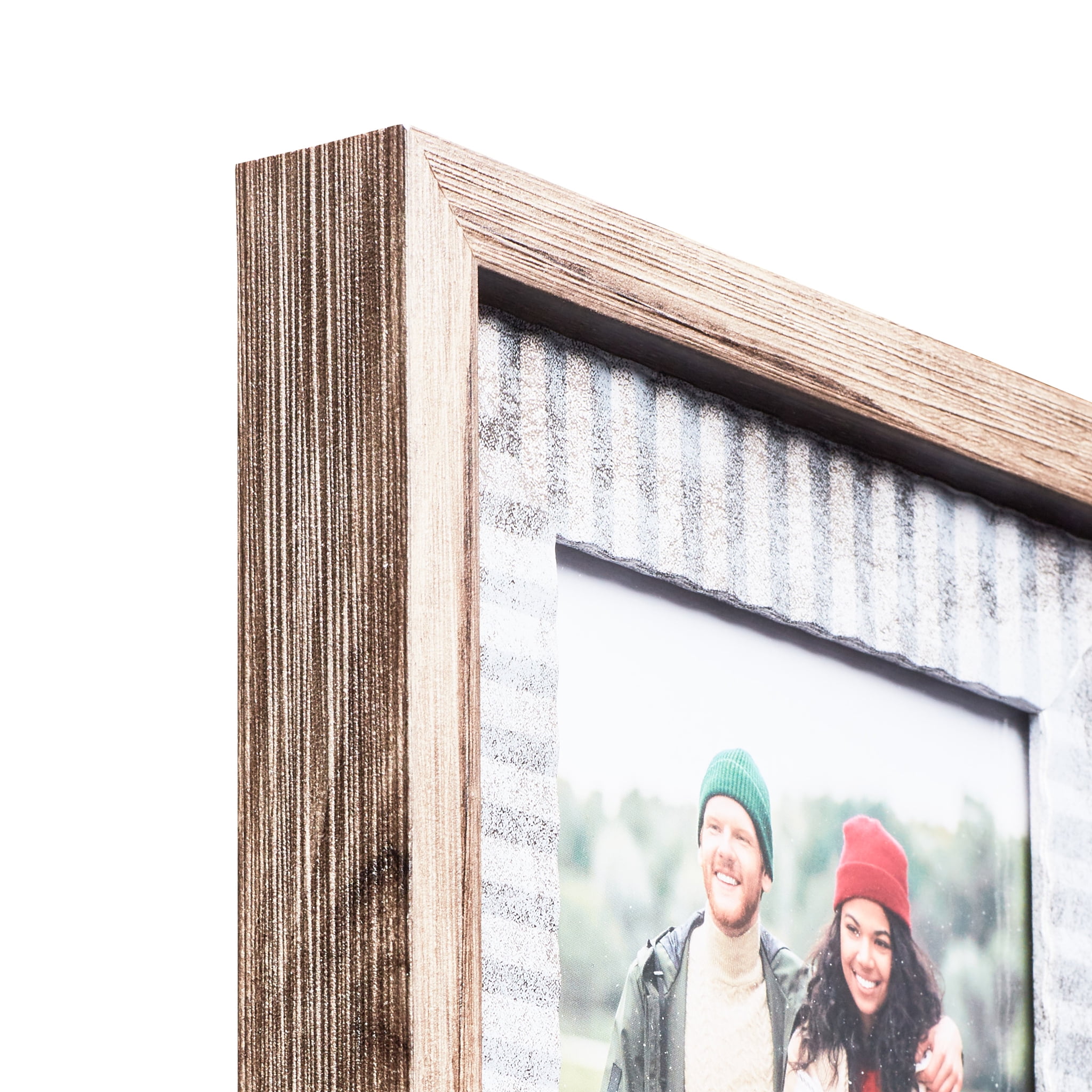 (2 pack) Mainstays 5 x 7 Picture Frame, Rustic Gray Farmhouse Tabletop or Wall Frame