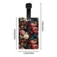 thumbnail image 4 of Luggage Tags for Suitcases, Rose Flowers Grape Leather Bag Luggage Tags ID Label Tags Privacy Protection Travel Bag Labels, 4 of 6
