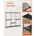 thumbnail image 4 of Clothes Rack, Portable Closet, 80.7 Inch Extra Large Capacity Wardrobe Closet, Clothes Storage Organizer with Shelves and 5 Hanging Rods, Easy to Assembly,, 4 of 7