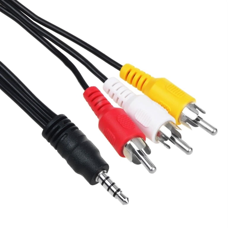 Kircuit A/V 3 RCA Audio/Video Cable AV Cord Compatible with JVC