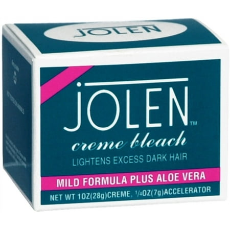 Jolen Creme Bleach Mild Formula Plus Aloe Vera 1 oz (Pack of 2)