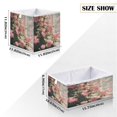 thumbnail image 2 of Foldable Fabric Storage Bin Home Cubes Clothing Organizer Bins Large Collapsible Box Basket for Home Organizer Pink Rose Bushes, 2 of 7