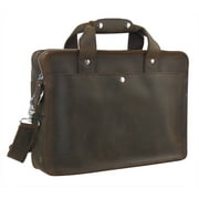 Vagarant Traveler Classic Medium Full Grain Leather Messenger Laptop Bag LM53.DB
