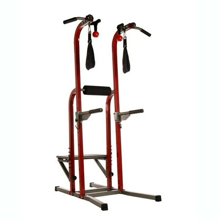 UPC: 0022643517554 | Stamina X Fortress Power Tower Home Gym Pull Up Fitness Workout Station  Red