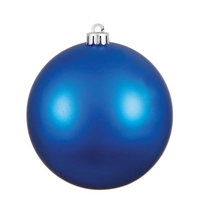 4.75 in. Blue Matte Ball Christmas Ornament - 4 Per Bag