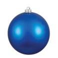thumbnail image 1 of 4.75 in. Blue Matte Ball Christmas Ornament - 4 Per Bag, 1 of 1