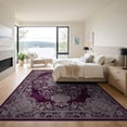 thumbnail image 3 of ODIKA Boho Plum Distressed Vintage Tone Pink Mauve Grey Lilac Purple Flowing Dynamic for Dining Room, Basement, Large Office, Non-Slip Chair-Friendly, 3 of 7