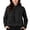 Black, variant on Quilted Knit Sleeve Stand Collar Jacket for Women, Full Zip Short Length with Pockets, Casual Fall Mixed Media Outerwear, 1 Piece, XS-L