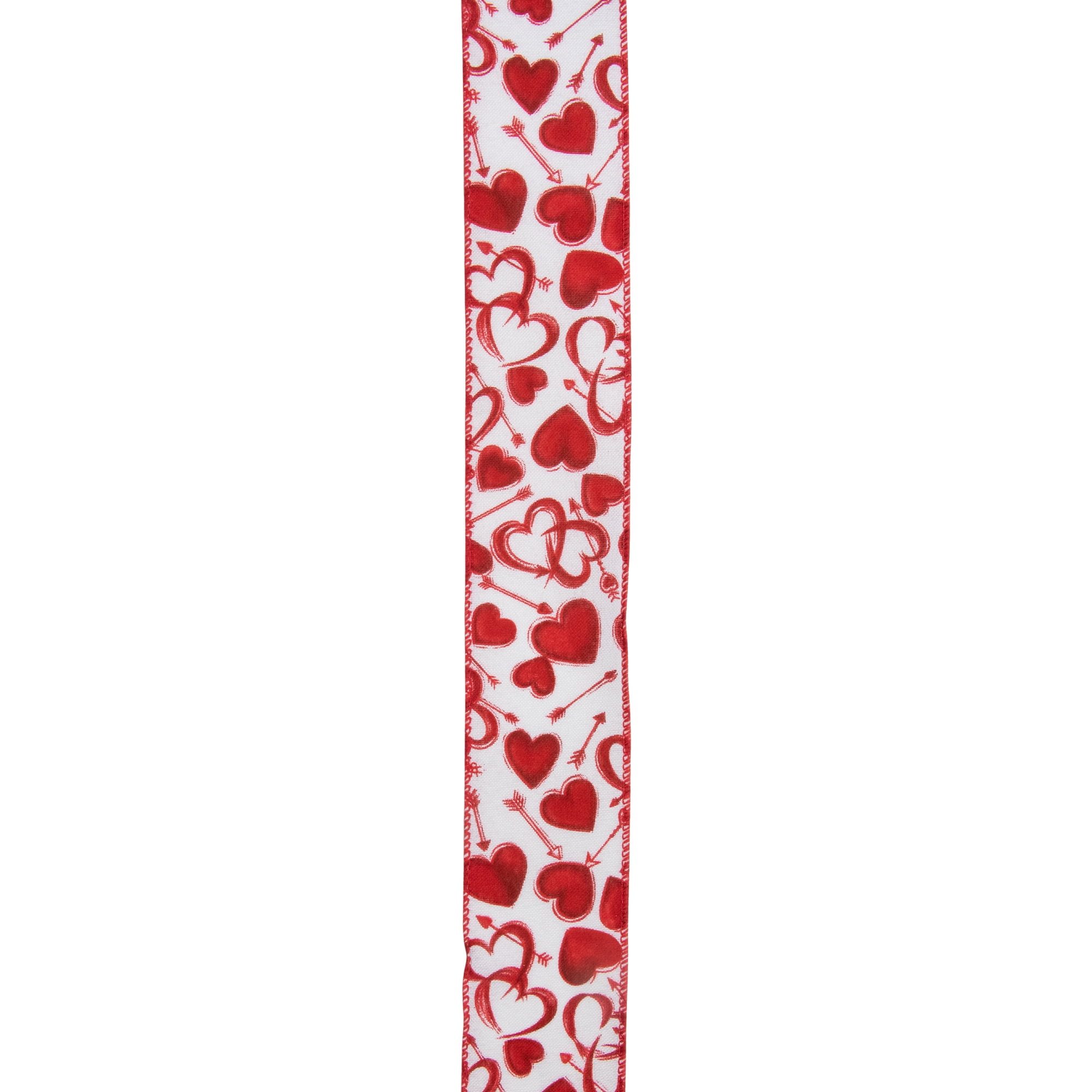 Hearts Ribbon Single-Face Red Valentine Satin Ribbon 7/8 inch wide x 10 yards Hearts Ribbon Single-Face Red Valentine Satin Ribbon 7/8 inch wide x 10 yards