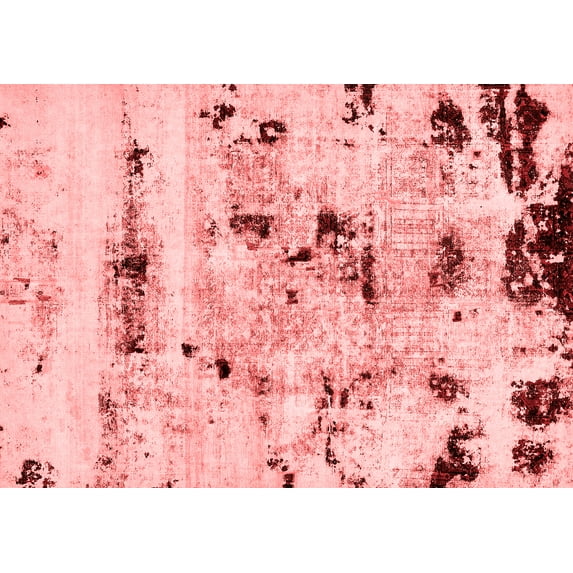 Ahgly Company Indoor Rectangle Abstract Red Modern Area Rugs, 2' x 5'