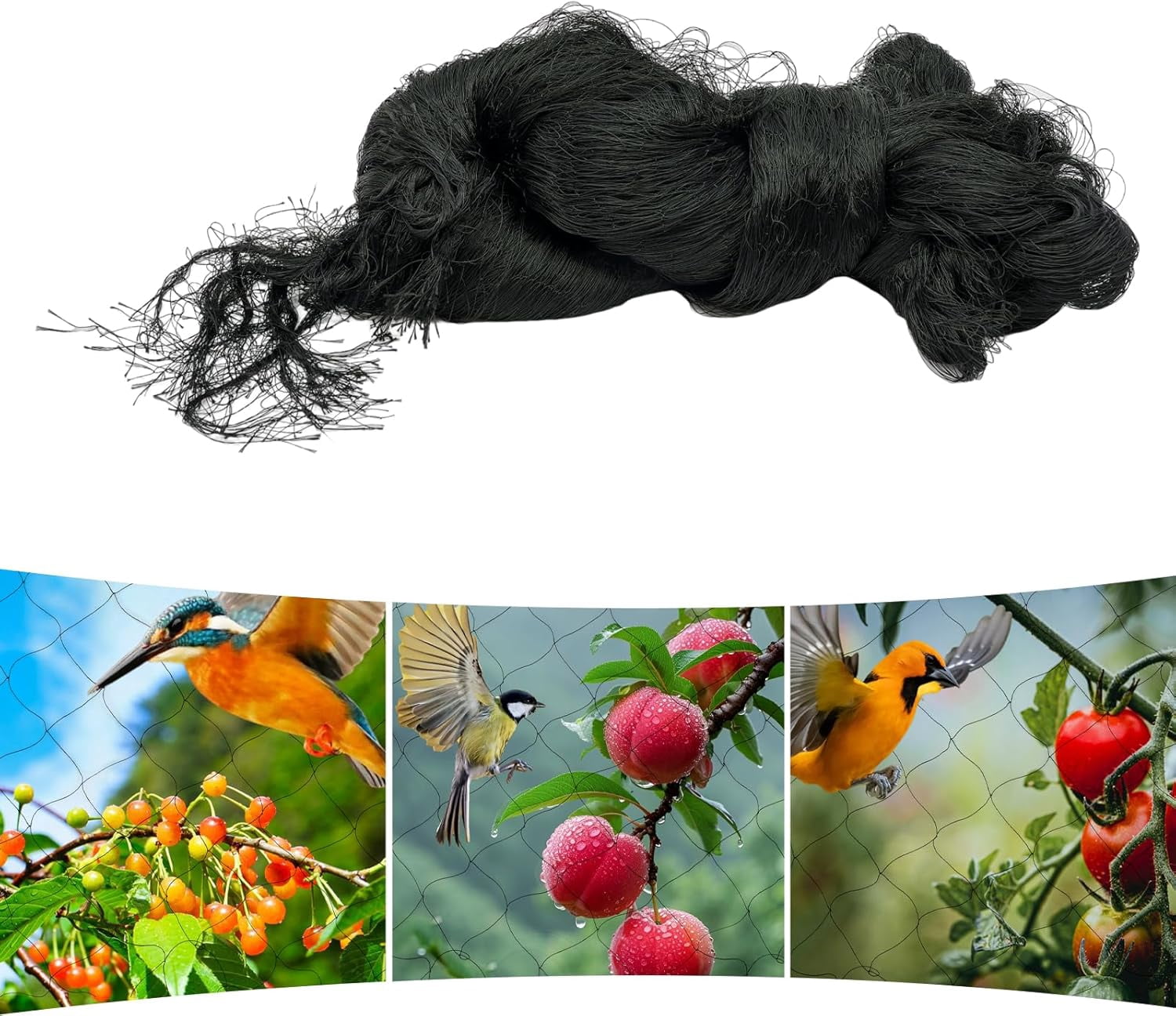 Miumaeov 50x100ft Garden Bird Netting,Heavy Duty Reusable Garden Fence Net Protect Vegetable Plants Fruit Tree Chicken Coop from Birds and Other Animals