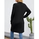thumbnail image 5 of Suéter de punto trenzado de manga larga para mujer, cárdigan largo con botones delanteros abiertos, ropa de abrigo, 5 of 6
