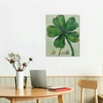 thumbnail image 3 of Nawypu Happy St Patricks Day Print, Four Leaf Clover Art Poster Canvas, Good Luck Gift,Irish Print, Shamrock Print, Dining Room Decor, Bedroom Art, Wall Decor Living Room, Art Deco, 3 of 5