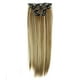 thumbnail image 2 of Pelucas con flequillo para mujer, peluca ondulada suelta, 6 piezas, extensiones de cabello sintético liso con 16 clips, color natural., 2 of 2