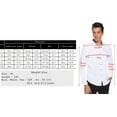 thumbnail image 4 of iClosam Men's Dress Shirt Regular Fit Solid Buttondown Work Shirt, White, 4 of 8