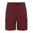 thumbnail image 5 of DDAPJ pyju Cargo Shorts Women Bermuda Knee Length Long Hiking Shorts with Pockets High Waist for Summer Casual Trendy Outfits Wine XL, 5 of 6