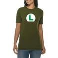 thumbnail image 3 of Oversized Mario World Characters Graphic Design Deluxe Jersey T-Shirt - Army Green 2XL, 3 of 4