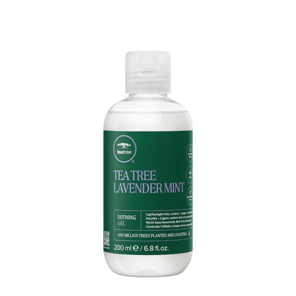 Tea Tree Lavender Mint Defining Gel, Lightweight Frizz Control, For Coarse, Curly Dry Hair, 6.8 Fl Oz