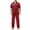 Red, variant on Lopecy-Sta Mens Summer Pajamas Sets Summer Home Wear Mens Satin Silky Pajama Set Short Sleeve Classic Sleepwear Button Down Loungewear with Long Pants
