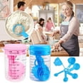 thumbnail image 4 of Pekkaxy 6-Piece Measuring Set with Hanging Hooks, Clear 500ml Cup and Multi-Size Spoons, Space-Saving Kitchen Utensils for Meal Prep, 4 of 9