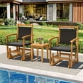 thumbnail image 4 of Gymax 2PCS Patio Rattan Glider Chair w/ Acacia Wood Frame & Wicker Seat Back Armrests, 4 of 10
