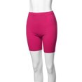 thumbnail image 5 of A2Y Women's Basic Solid Premium Cotton Mid Thigh High Rise Biker Bermuda Shorts Hot Pink M, 5 of 5