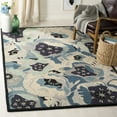 thumbnail image 2 of SAFAVIEH Martha Stewart Poppy Floral Wool Area Rug, Blue, 4' x 6', 2 of 8