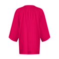 thumbnail image 4 of Womens Blouses Women's Summer Casual 3/4 Sleeve T-Shirt Solid V Neck Pullover Top, 4 of 4