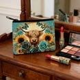 thumbnail image 1 of shyuyusa Highland Cow Pattern Coin Pouch Polyester Card Holder Simple Square Organizer for Small Personal Items, 1 of 6