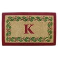 thumbnail image 1 of Nedia Home Holly Ivy Monogrammed Heavy Duty Coir Doormat, 1 of 11
