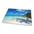 thumbnail image 3 of Wall Art Tropical Beach With Palm Shadows Picture Canvas Wall Art Print Paintings Modern Artwork For Living Room Wall Decor And Home Décor Framed Ready To Hang-12×16 In, 3 of 7