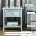 thumbnail image 5 of HOMCOM Accent End Table, Sofa Side Table with Storage Drawer and Bottom Shelf for Living Room,Gray, 5 of 9