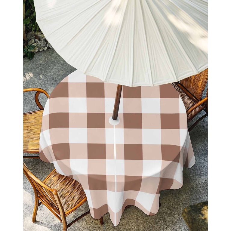 buffalo plaid patio umbrellas Funsite 8Ft Pagoda Umbrella, UV Protect Pool with Heavy Duty Pole, Outdoor Market Umbrella for Holiday Garden Backyard, Black White Stripe : Patio, Lawn & Garden blocking harmful UV rays to keep you comfortable Outdoor Tablecloth with Umbrella Hole