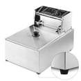 thumbnail image 3 of Deep Fryer with Basket - 2500W 6 Liter Stainless Steel Electric Fryer Countertop Basket Scoop Fryer for Commercial Professional Restaurant Kitchen w/ Adjustable Temperature, 3 of 7