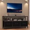 thumbnail image 1 of 47.2-pulgada gris mesa de TV con 3 cajones para 55, 50, 43-pulgada tvs, ideal para para dormitorio y sala de estar, TV consola entertainment stand, 1 of 5