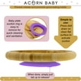 thumbnail image 5 of Acorn Baby Bamboo Toddler Plates with Spoon in Purple - Baby Plates with Suction, 5 of 7